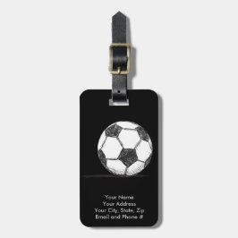 Etiqueta Para Maletas Balón de fútbol, fútbol, fútbol, fútbol, deporte d