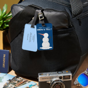 Etiqueta Para Maletas Balón de golf Snowman