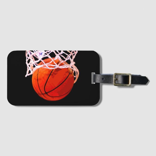 Etiqueta Para Maletas Baloncesto (Anverso horizontal)