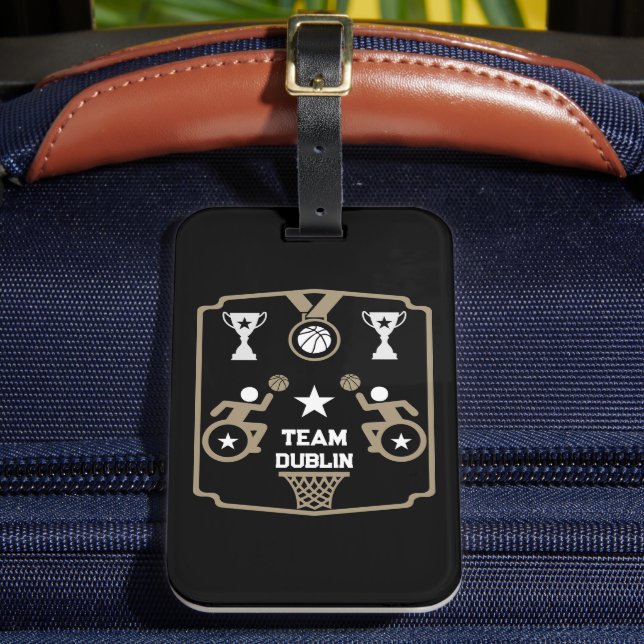 Etiqueta Para Maletas Baloncesto adaptable para discapacitados (Anverso In situ 2)