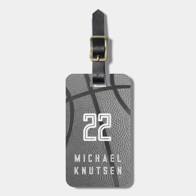 Etiqueta Para Maletas Baloncesto personalizado (Frente Vertical)