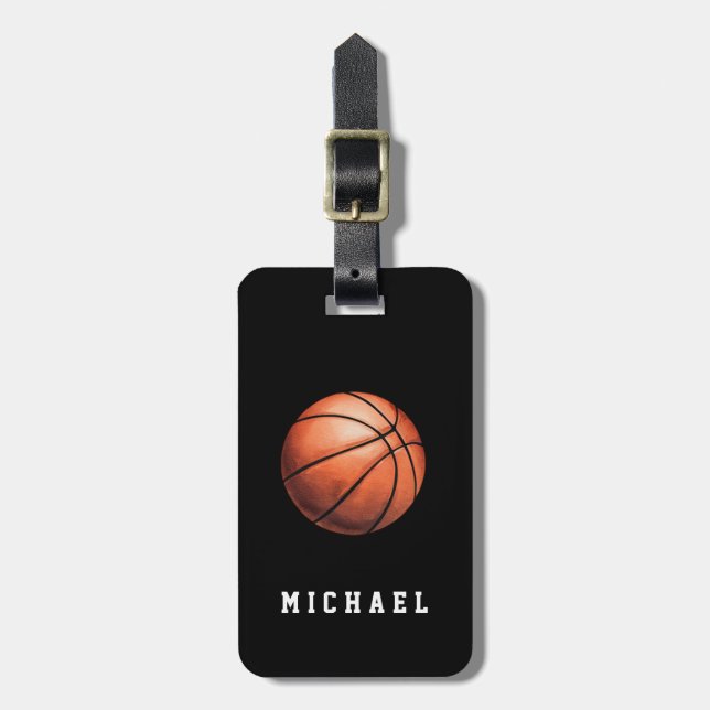 Etiqueta Para Maletas Baloncesto personalizado (Frente Vertical)