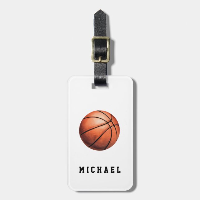 Etiqueta Para Maletas Baloncesto personalizado (Frente Vertical)