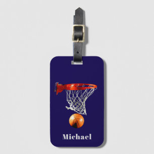Etiqueta Para Maletas Baloncesto Reemplaza con Tu Nombre