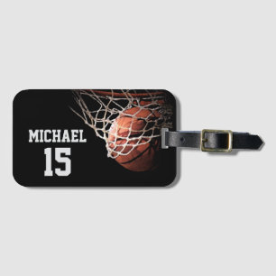 Etiqueta Para Maletas Baloncesto Tu Nombre