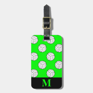 Etiqueta Para Maletas Balones de voleibol Monogram Negro/Blanco, Verde L
