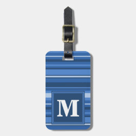 Etiqueta Para Maletas Bandas azules monográficas