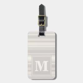 Etiqueta Para Maletas Bandas beige monogramo