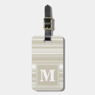 Etiqueta Para Maletas Bandas de arenisca monogramo