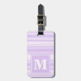Etiqueta Para Maletas Bandas de lilac monogramo