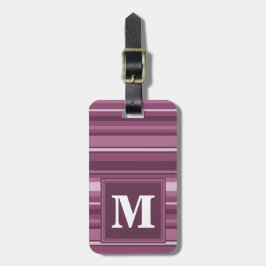 Etiqueta Para Maletas Bandas de mauve monogramo