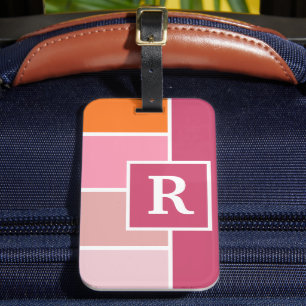 Etiqueta Para Maletas Bandas femeninas amplias con monograma