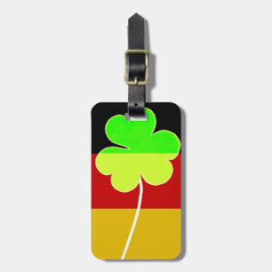 Etiqueta Para Maletas Bandera alemana irlandesa Shamrock Clover St. Patr