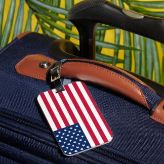 Etiqueta Para Maletas Bandera Americana