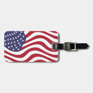 ETIQUETA PARA MALETAS BANDERA AMERICANA