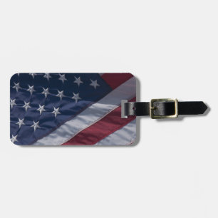 Etiqueta Para Maletas bandera americana.