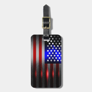 Etiqueta Para Maletas Bandera americana cortada laser 1 del filo