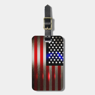 Etiqueta Para Maletas Bandera americana cortada laser 2 del filo