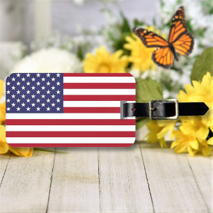 Etiqueta Para Maletas Bandera Americana o Foto Personalizada Personaliza