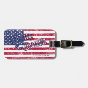 Etiqueta Para Maletas Bandera Americana Patriótica 4 De Julio