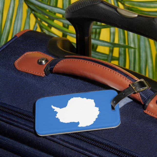 Etiqueta Para Maletas Bandera antártica (Anverso In situ 3)