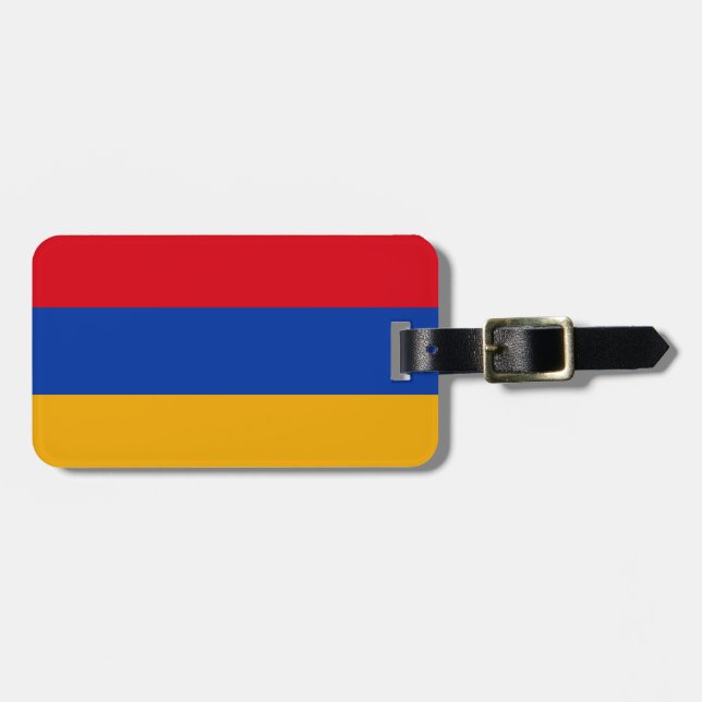 Etiqueta Para Maletas Bandera armenia patriótica (Frente Horizontal)