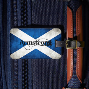 Etiqueta Para Maletas bandera armstrong grunge
