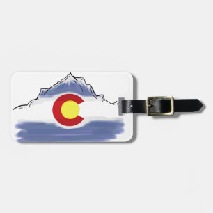 Etiqueta Para Maletas Bandera artística de Colorado