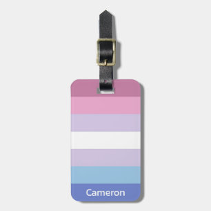 Etiqueta Para Maletas Bandera bisexual personalizada