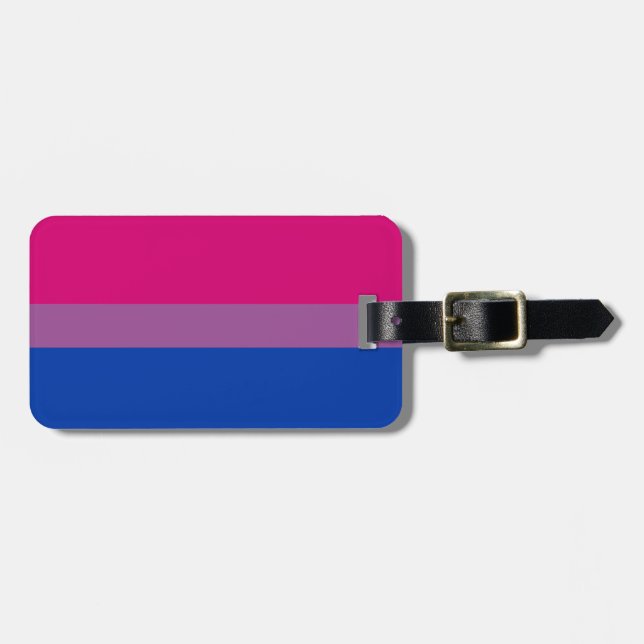 Etiqueta Para Maletas Bandera bisexual personalizada (Frente Horizontal)