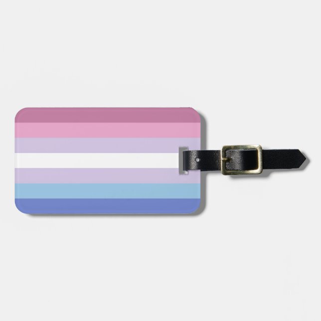 Etiqueta Para Maletas Bandera bisexual personalizada (Frente Horizontal)