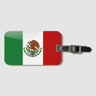Etiqueta Para Maletas Bandera brillante de México