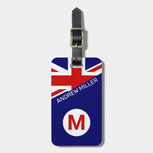 Etiqueta Para Maletas Bandera británica Equipaje moderno personalizado d