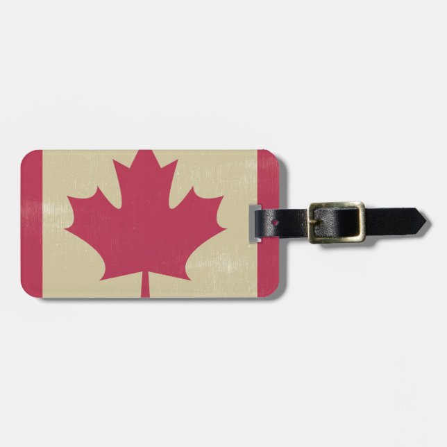 Etiqueta Para Maletas bandera canadiana (Frente Horizontal)