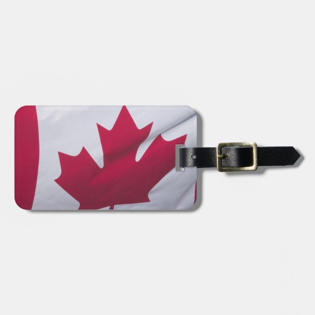 Etiqueta Para Maletas Bandera canadiense. (Frente Horizontal)