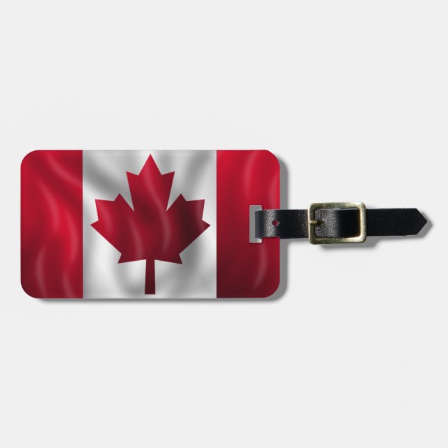 Etiqueta Para Maletas Bandera canadiense (Frente Horizontal)