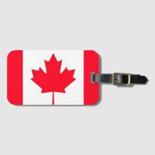 Etiqueta Para Maletas Bandera canadiense. CANADÁ.