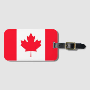 Etiqueta Para Maletas Bandera canadiense. CANADÁ.