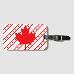 Etiqueta Para Maletas Bandera canadiense de las rayas
