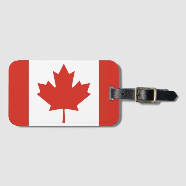 Etiqueta Para Maletas Bandera canadiense para los amantes de Canadá (Anverso horizontal)