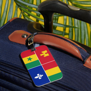 Etiqueta Para Maletas bandera criolla de Luisiana