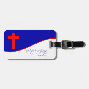 Etiqueta Para Maletas Bandera cristiana inspirada