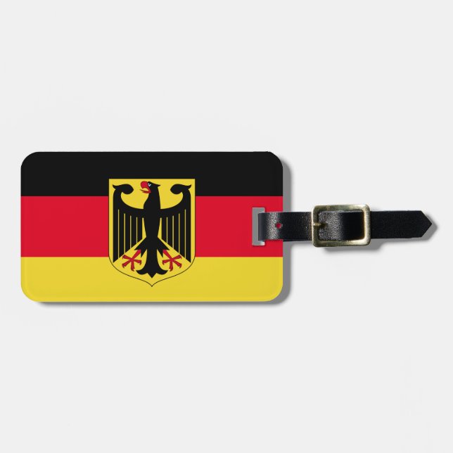 Etiqueta Para Maletas Bandera de Alemania (Frente Horizontal)