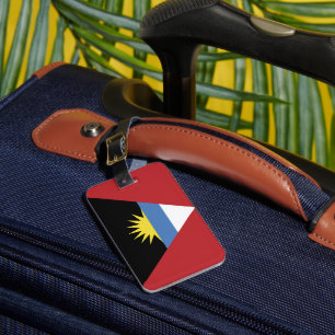 Etiqueta Para Maletas Bandera de Antigua y Barbuda