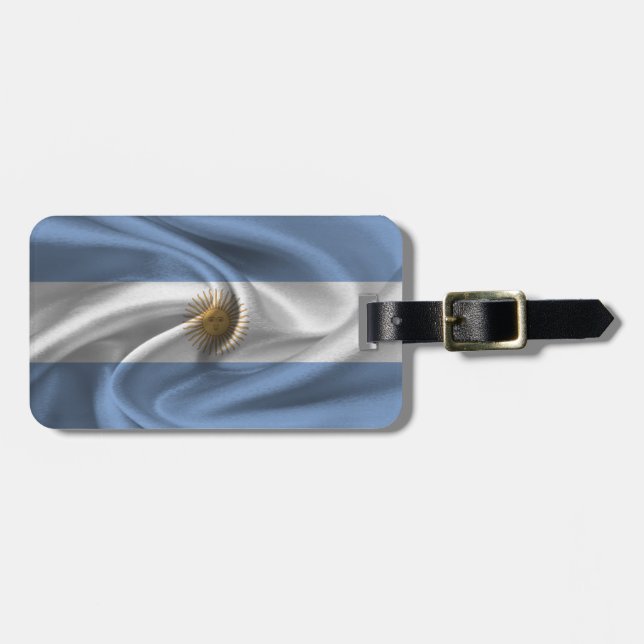 Etiqueta Para Maletas Bandera De Argentina (Frente Horizontal)