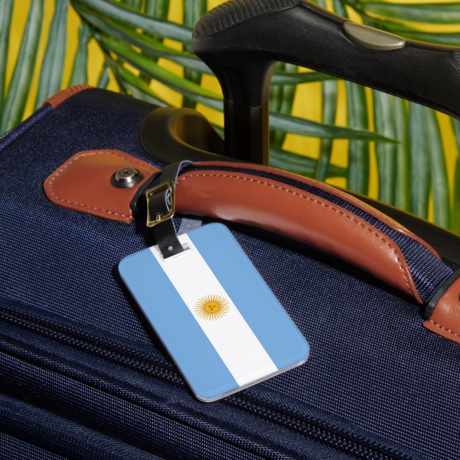 Etiqueta Para Maletas Bandera de Argentina (Anverso In situ 1)