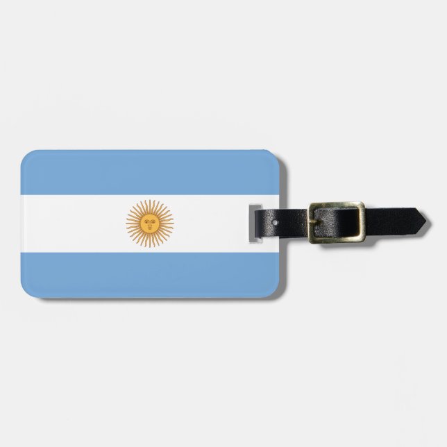 Etiqueta Para Maletas Bandera de Argentina (Frente Horizontal)
