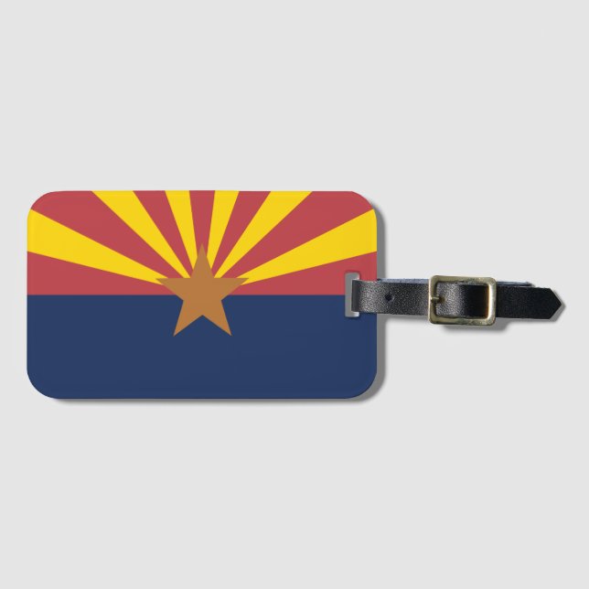 Etiqueta Para Maletas Bandera de Arizona (Anverso horizontal)