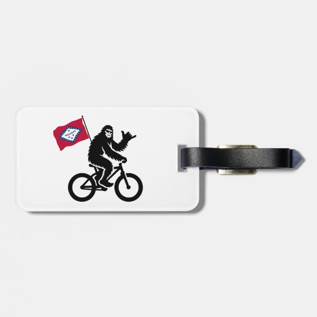 Etiqueta Para Maletas Bandera de Arkansas para ciclismo de pie (Atrás Horizontal)