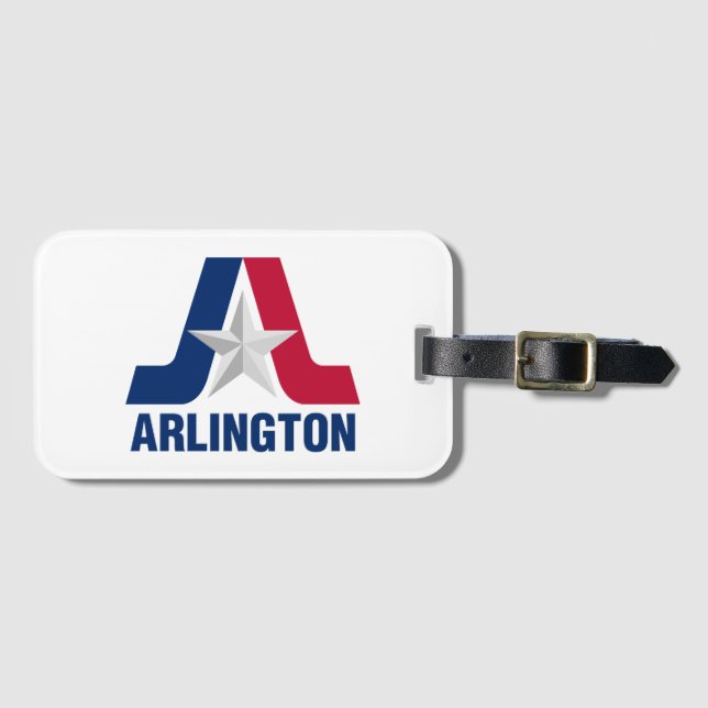 Etiqueta Para Maletas Bandera de Arlington, Texas (Anverso horizontal)